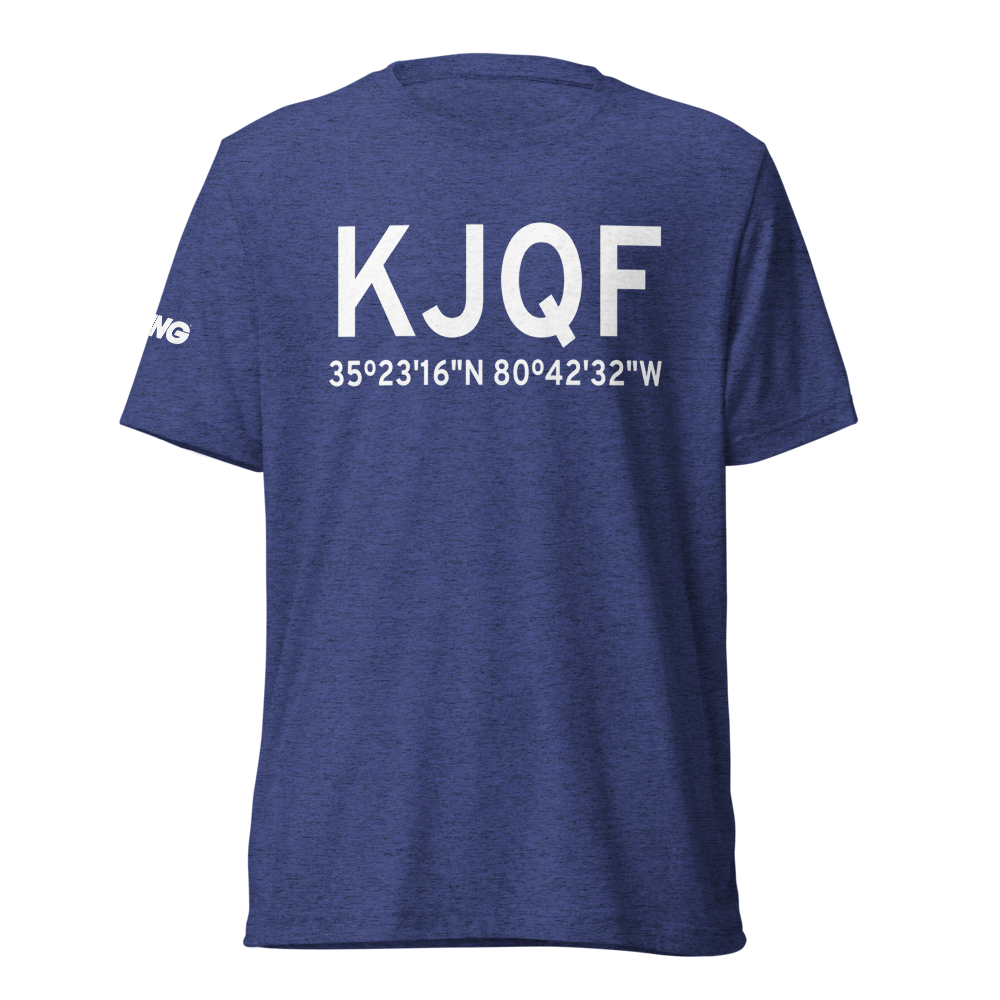 Concord-Padgett Regional Airport (KJQF) ICAO Tri-blend T-Shirt 