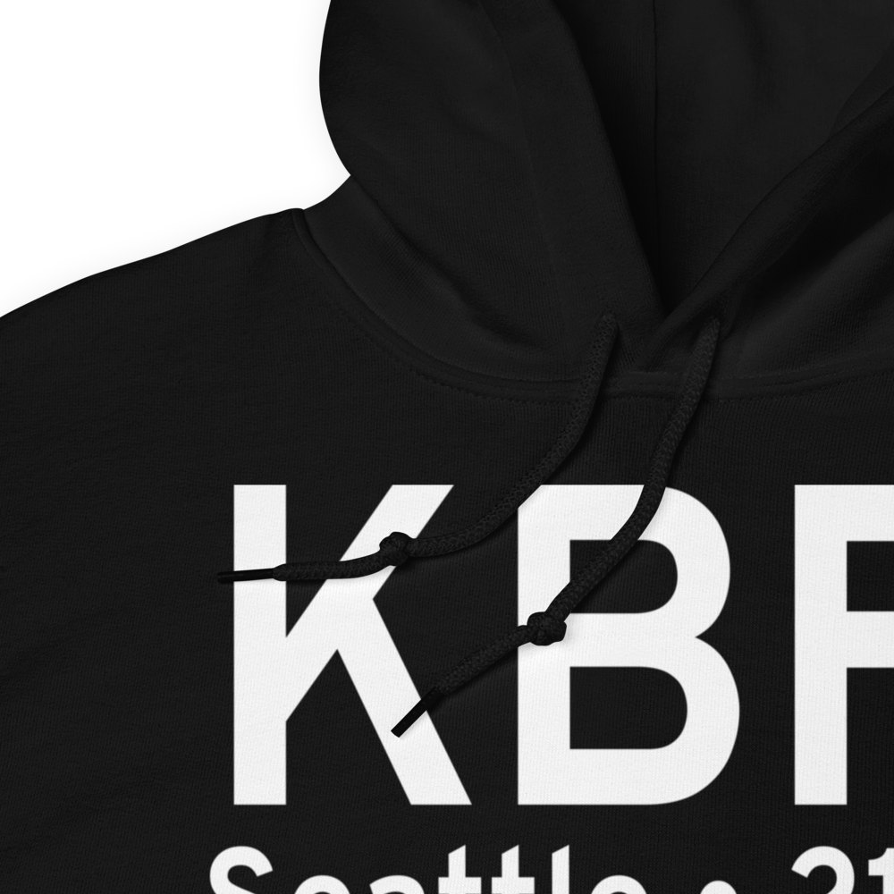 Boeing Field King County International Airport (KBFI) ICAO Hoodie Sweatshirt 