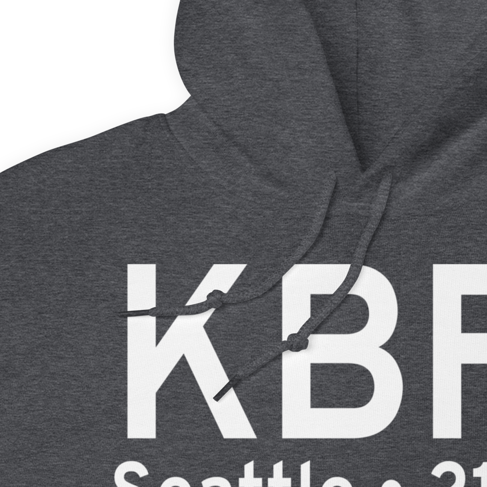 Boeing Field King County International Airport (KBFI) ICAO Hoodie Sweatshirt 