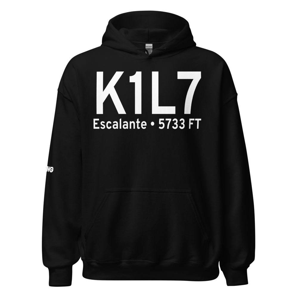 Escalante Municipal Airport (K1L7) ICAO Hoodie Sweatshirt 