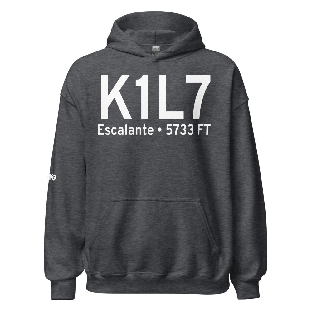 Escalante Municipal Airport (K1L7) ICAO Hoodie Sweatshirt 