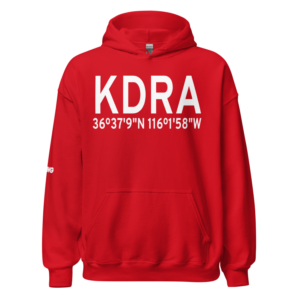 Desert Rock Airport (KDRA) ICAO Hoodie Sweatshirt 