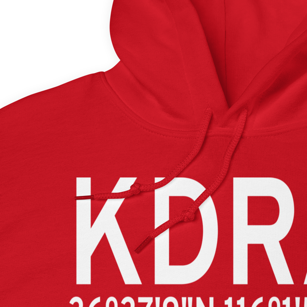 Desert Rock Airport (KDRA) ICAO Hoodie Sweatshirt 