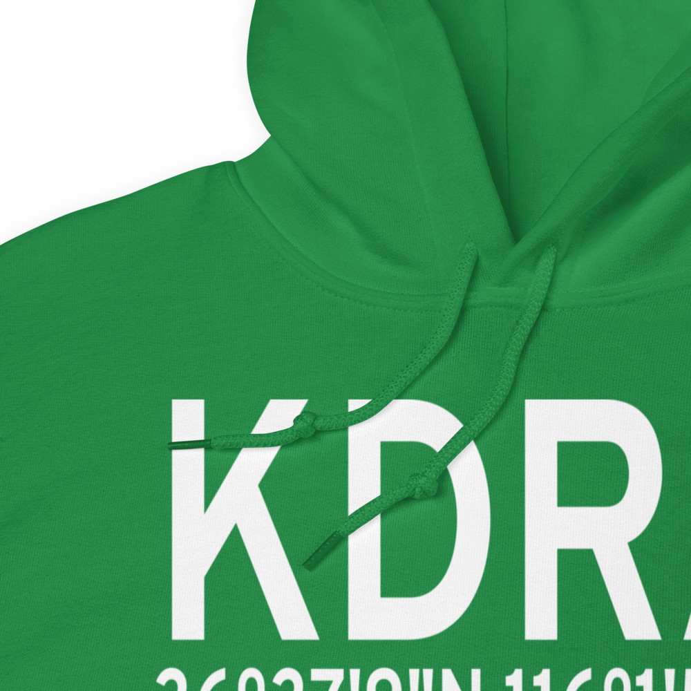 Desert Rock Airport (KDRA) ICAO Hoodie Sweatshirt 