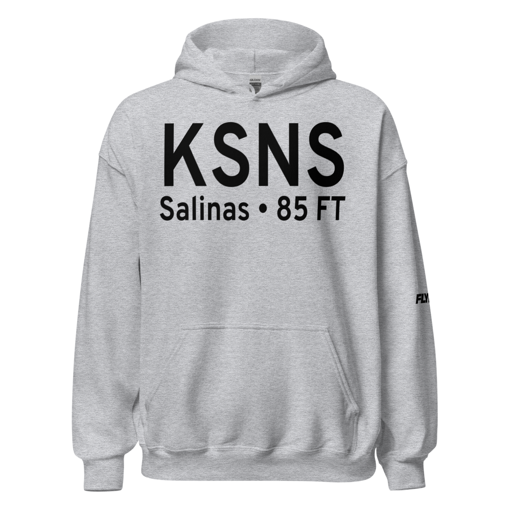 Salinas Municipal Airport (KSNS) ICAO Hoodie Sweatshirt 