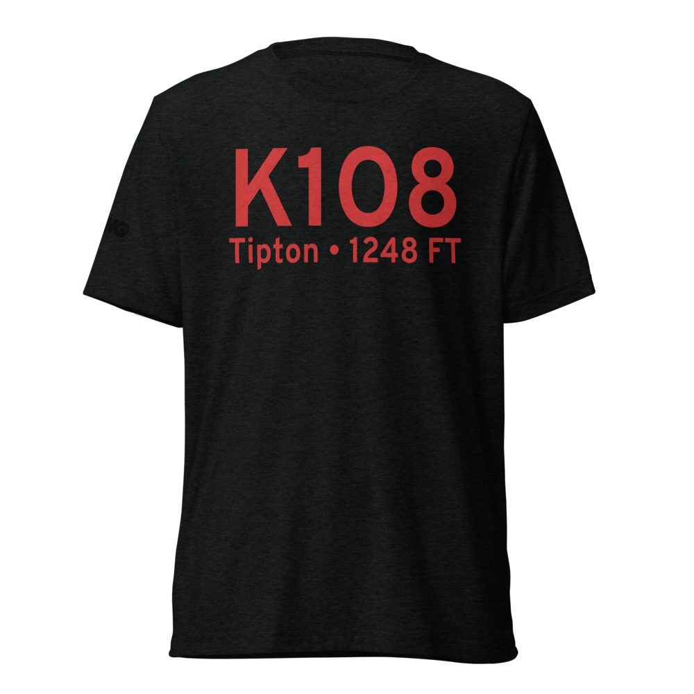 Tipton Municipal Airport (K1O8) ICAO Tri-blend T-Shirt 