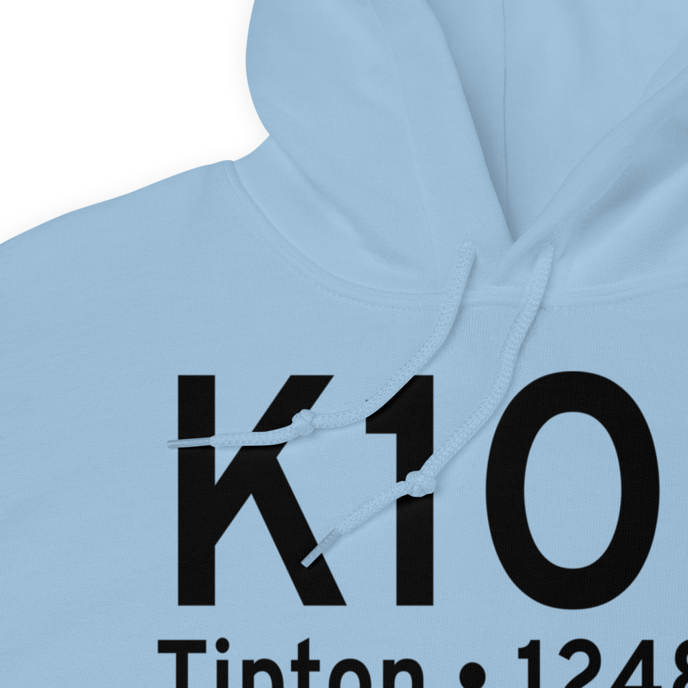 Tipton Municipal Airport (K1O8) ICAO Hoodie Sweatshirt 