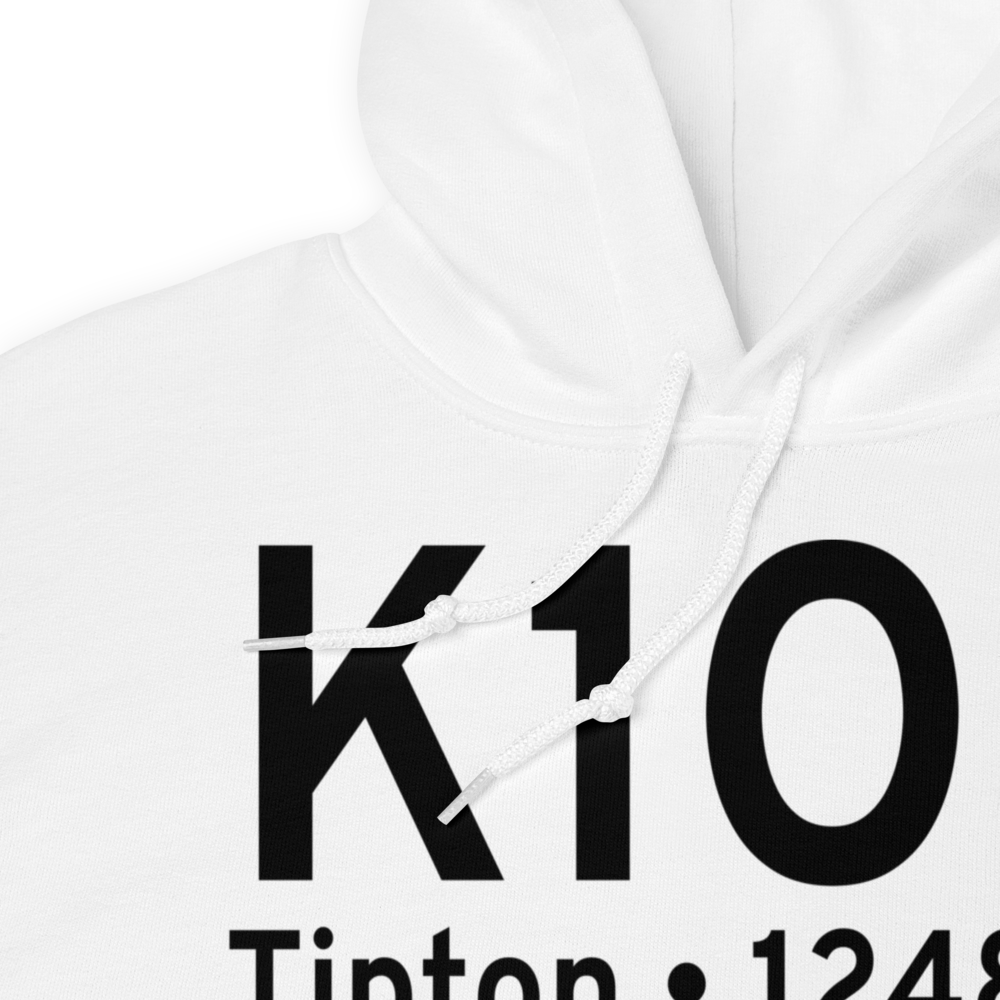 Tipton Municipal Airport (K1O8) ICAO Hoodie Sweatshirt 