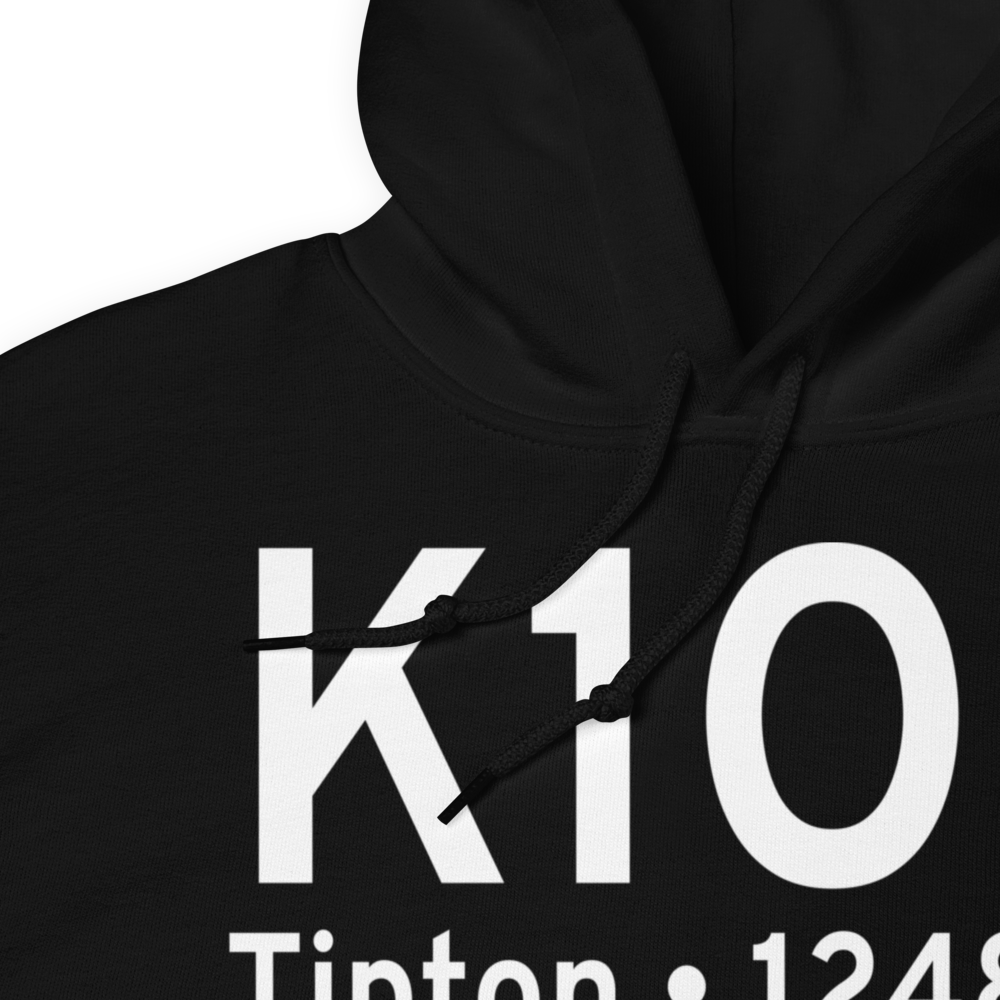 Tipton Municipal Airport (K1O8) ICAO Hoodie Sweatshirt 
