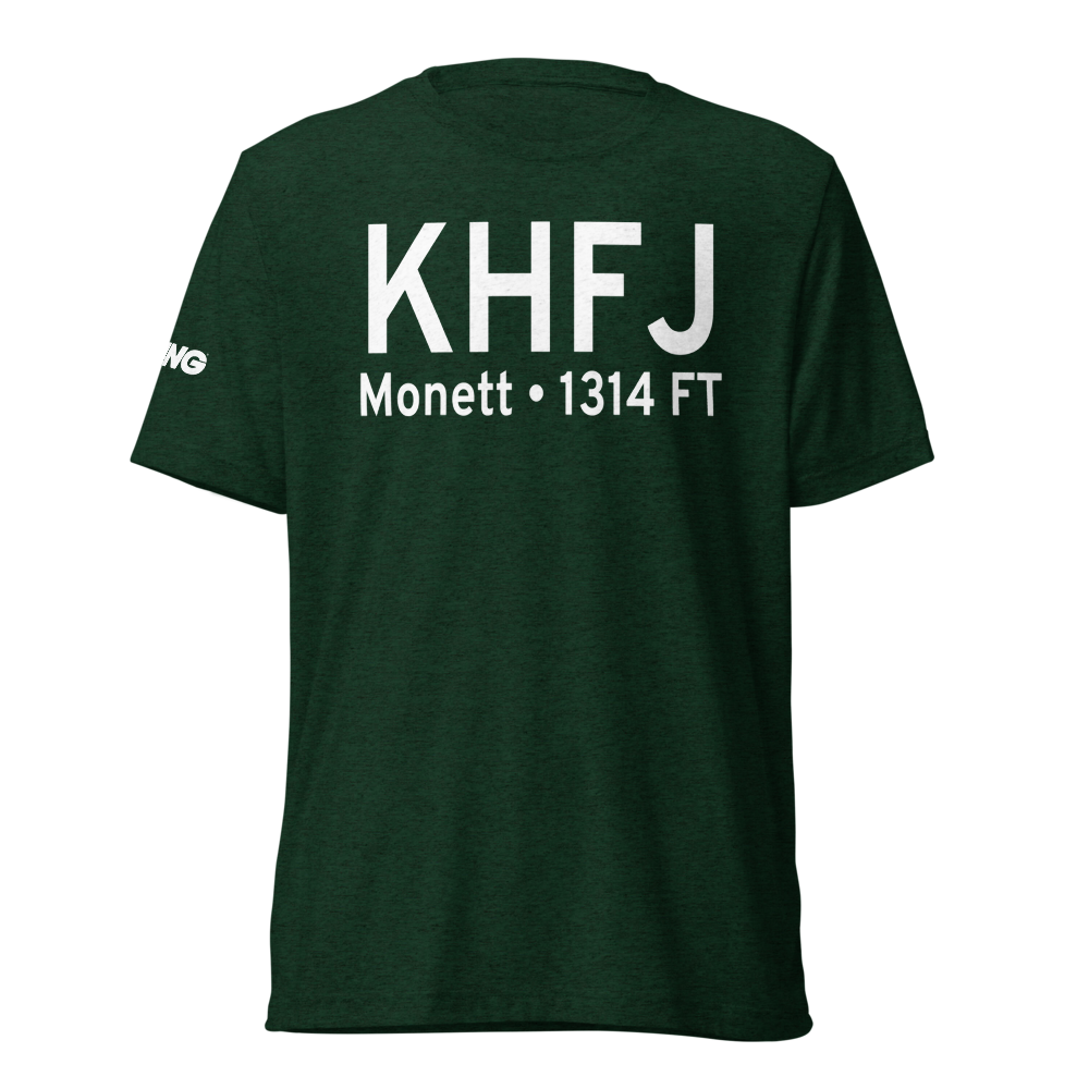 Monett Municipal Airport (KHFJ) ICAO Tri-blend T-Shirt 