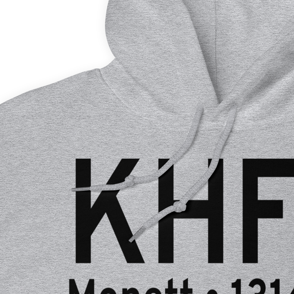 Monett Municipal Airport (KHFJ) ICAO Hoodie Sweatshirt 