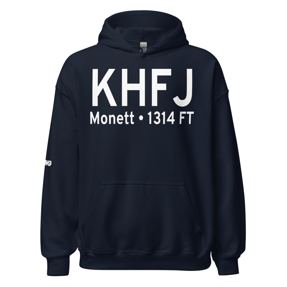 Monett Municipal Airport (KHFJ) ICAO Hoodie Sweatshirt 