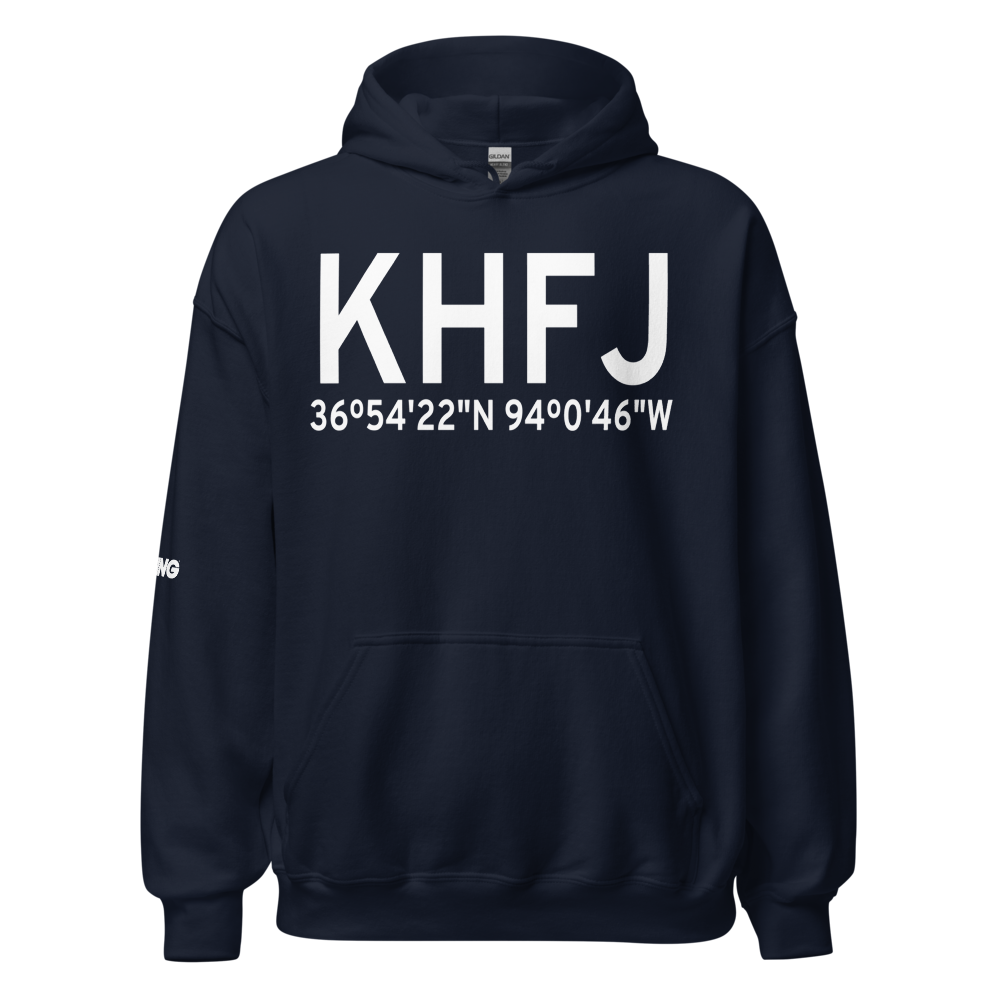 Monett Municipal Airport (KHFJ) ICAO Hoodie Sweatshirt 