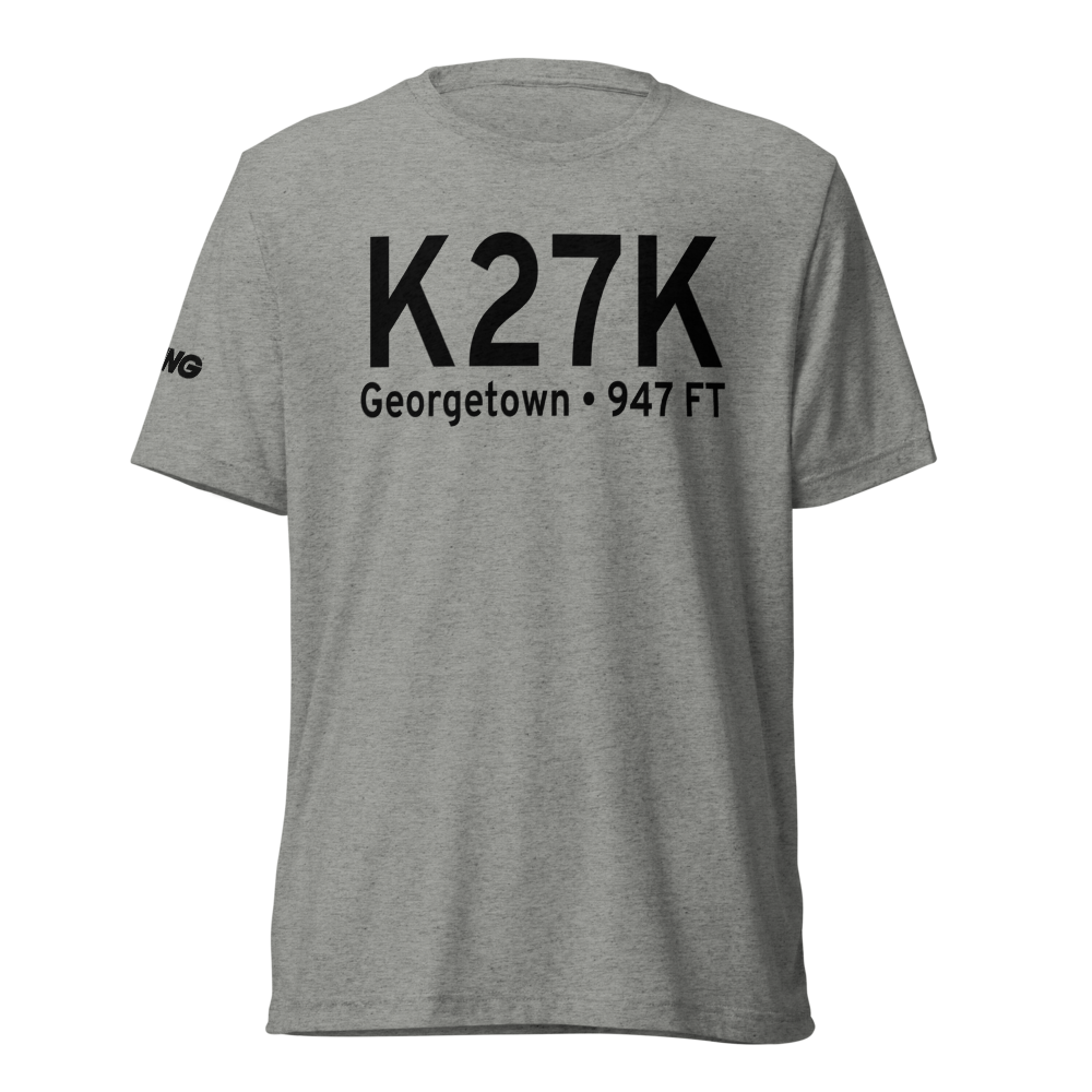 Georgetown-Scott County Regional Airport (K27K) ICAO Tri-blend T-Shirt 