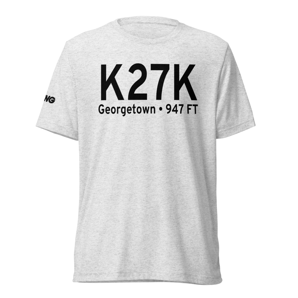 Georgetown-Scott County Regional Airport (K27K) ICAO Tri-blend T-Shirt 