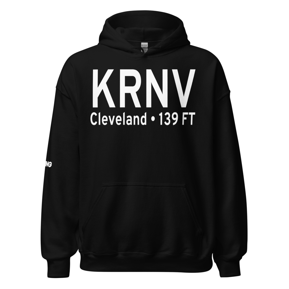 Cleveland Municipal Airport (KRNV) ICAO Hoodie Sweatshirt 