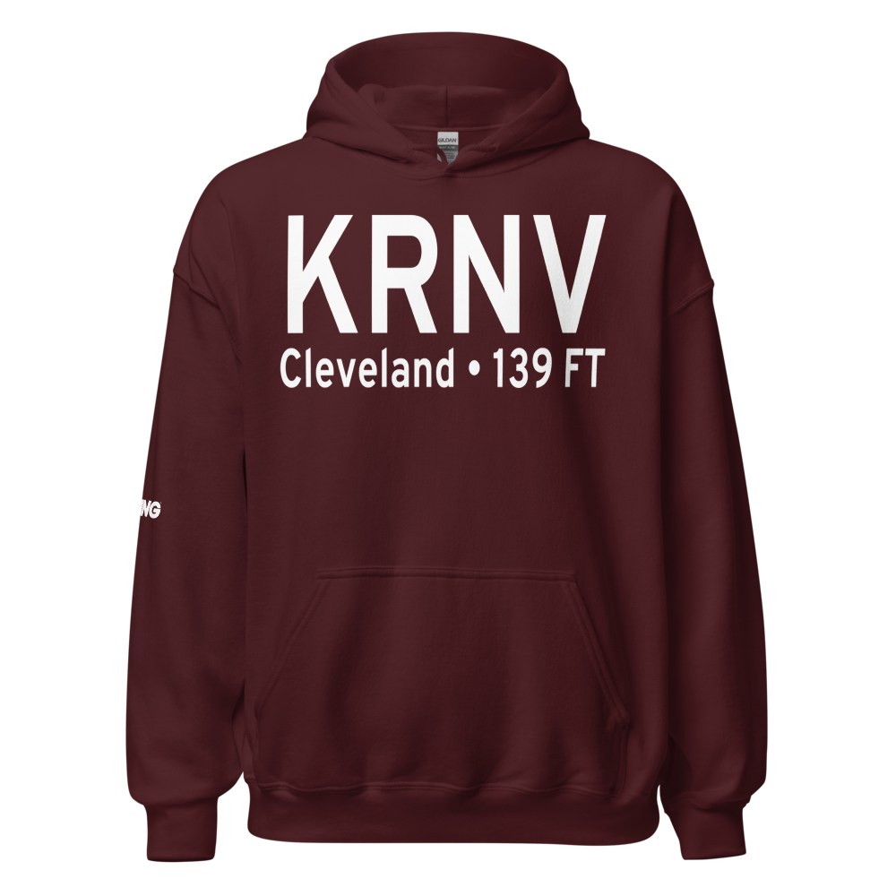 Cleveland Municipal Airport (KRNV) ICAO Hoodie Sweatshirt 