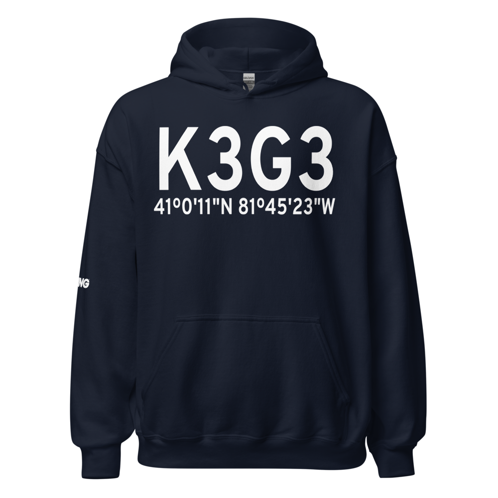 Wadsworth Municipal Airport (K3G3) ICAO Hoodie Sweatshirt 