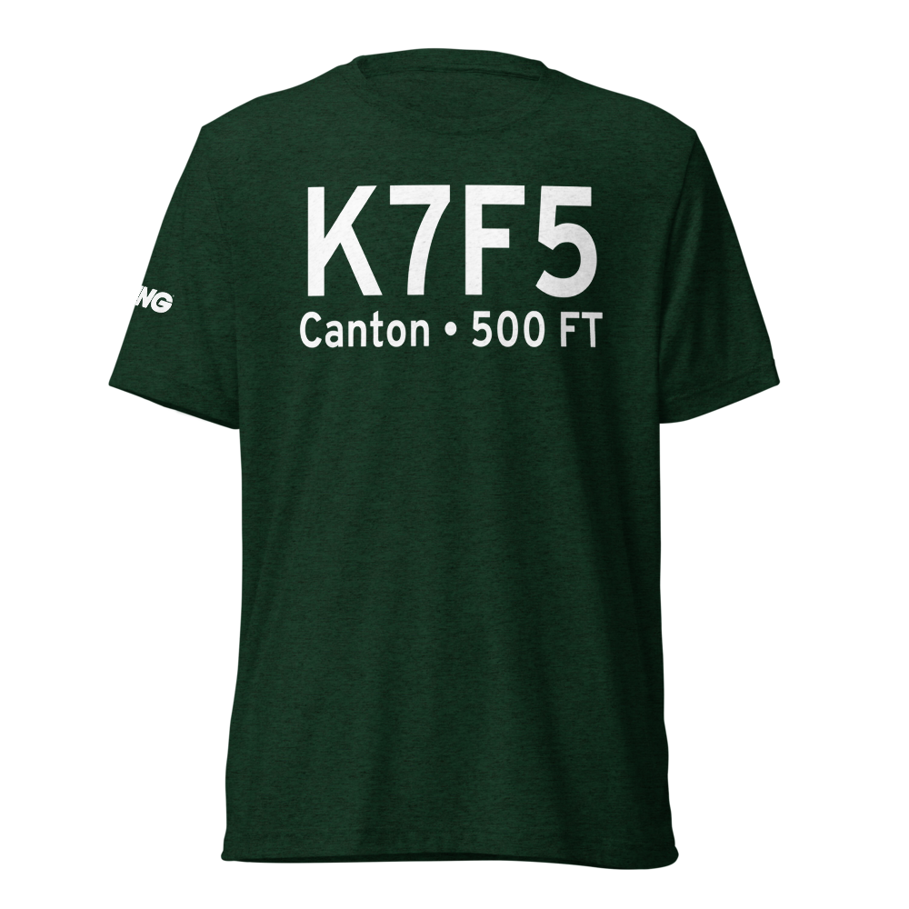 Canton Hackney Airport (K7F5) ICAO Tri-blend T-Shirt 