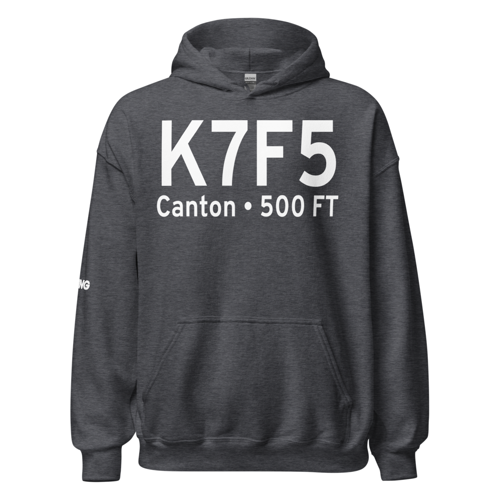 Canton Hackney Airport (K7F5) ICAO Hoodie Sweatshirt 