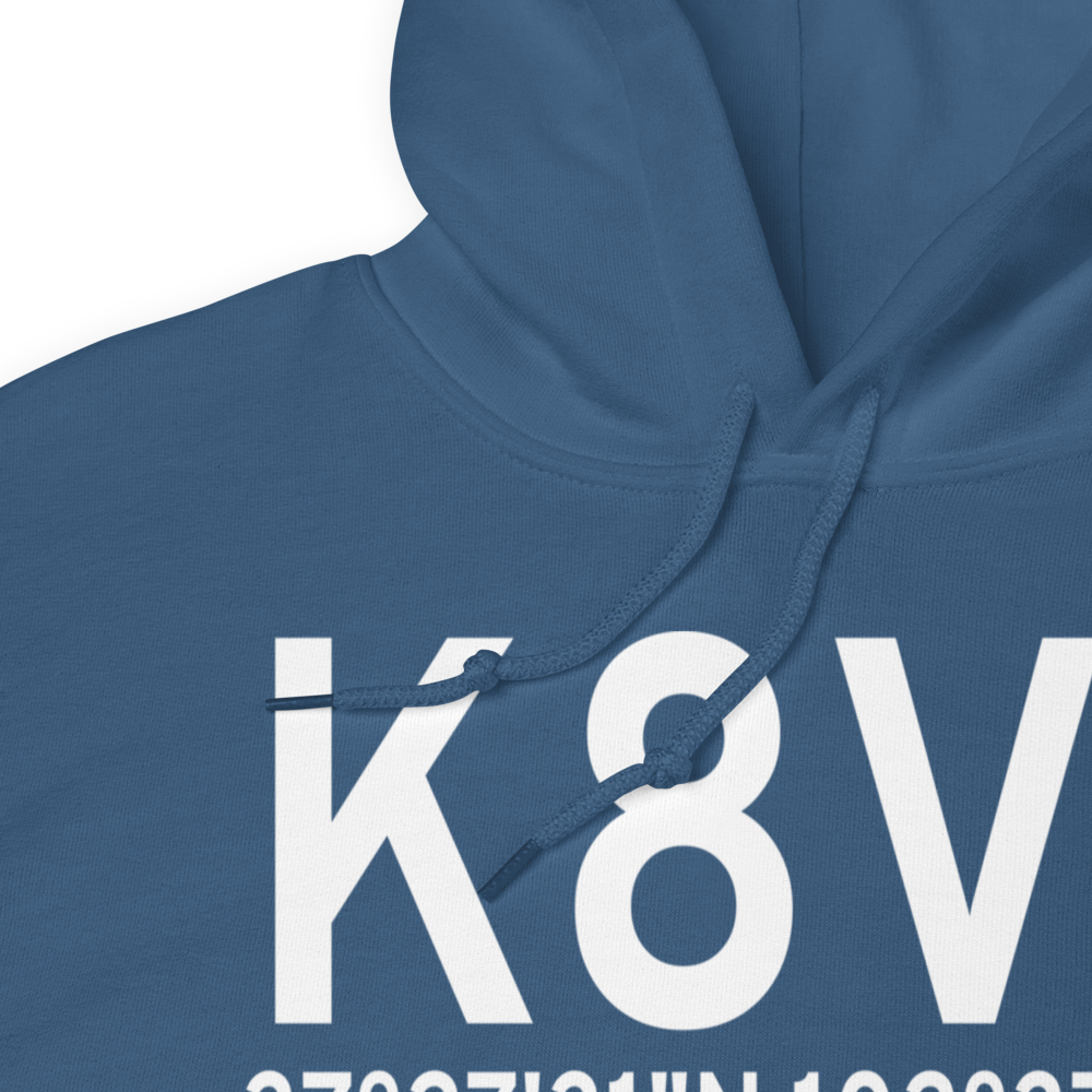 Springfield Municipal Airport (K8V7) ICAO Hoodie Sweatshirt 