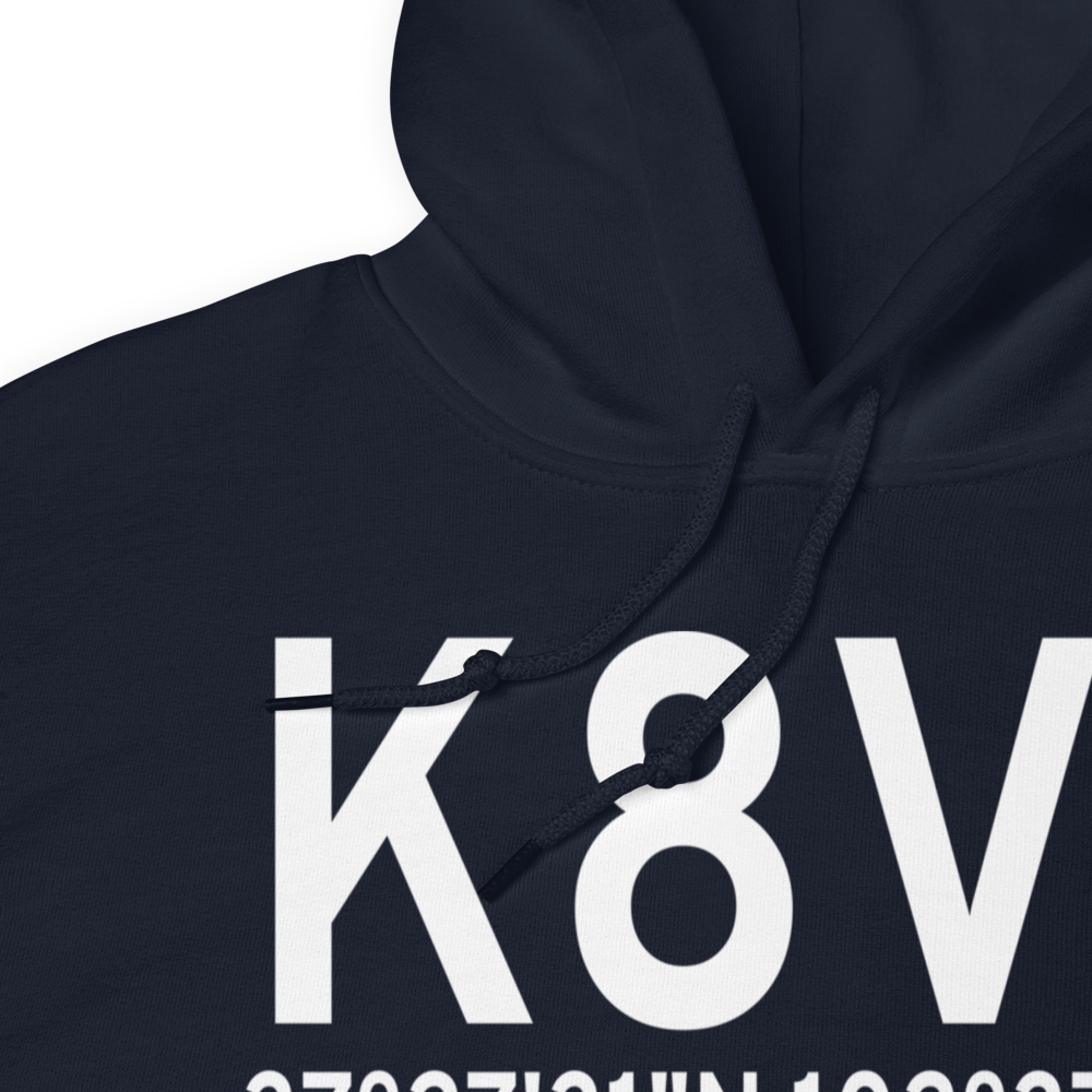 Springfield Municipal Airport (K8V7) ICAO Hoodie Sweatshirt 