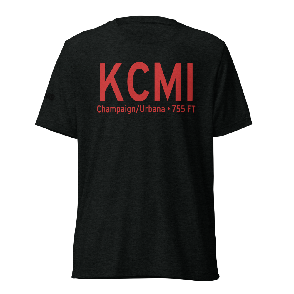 University of Illinois Willard Airport (KCMI) ICAO Tri-blend T-Shirt 