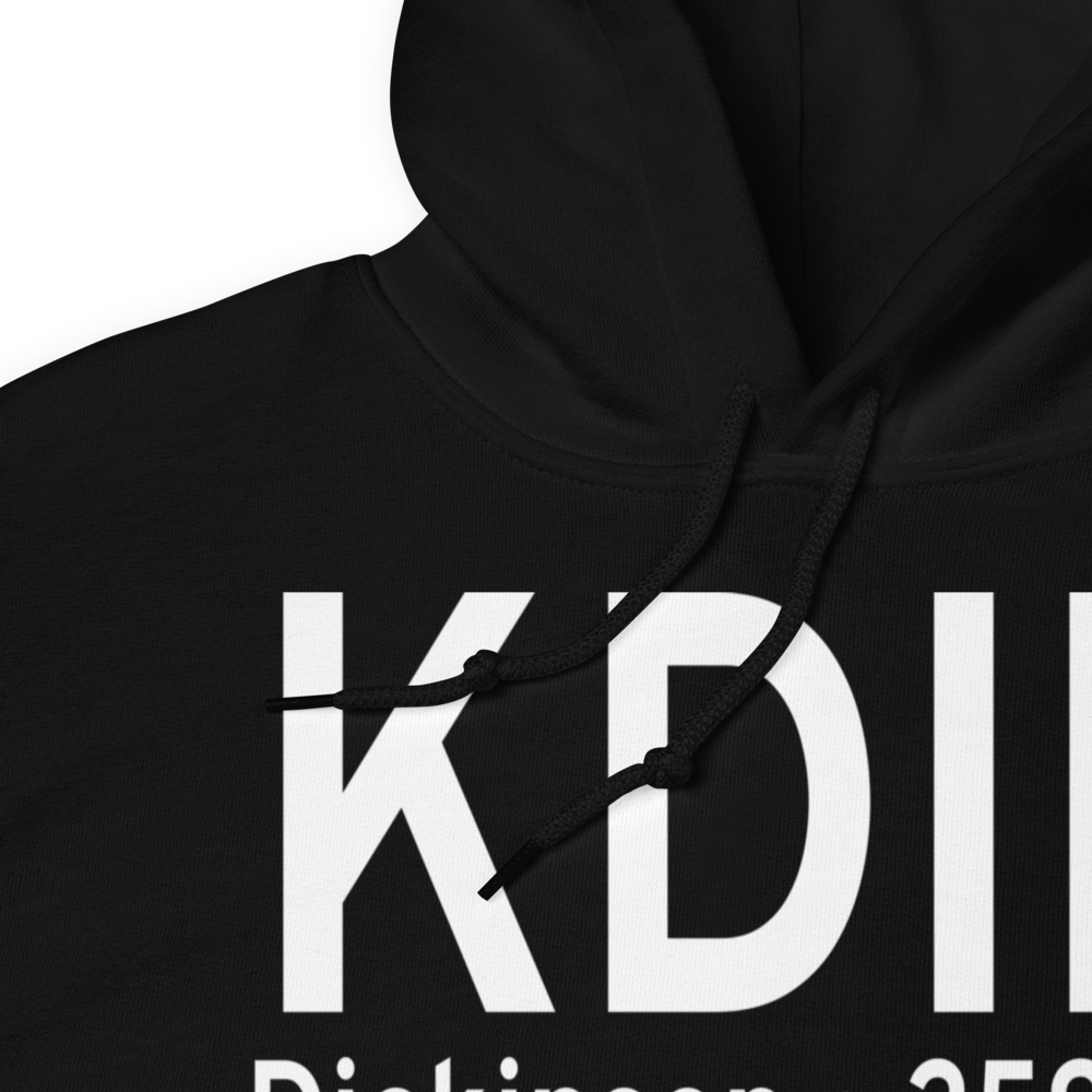 Dickinson Theodore Roosevelt Regional Airport (KDIK) ICAO Hoodie Sweatshirt 