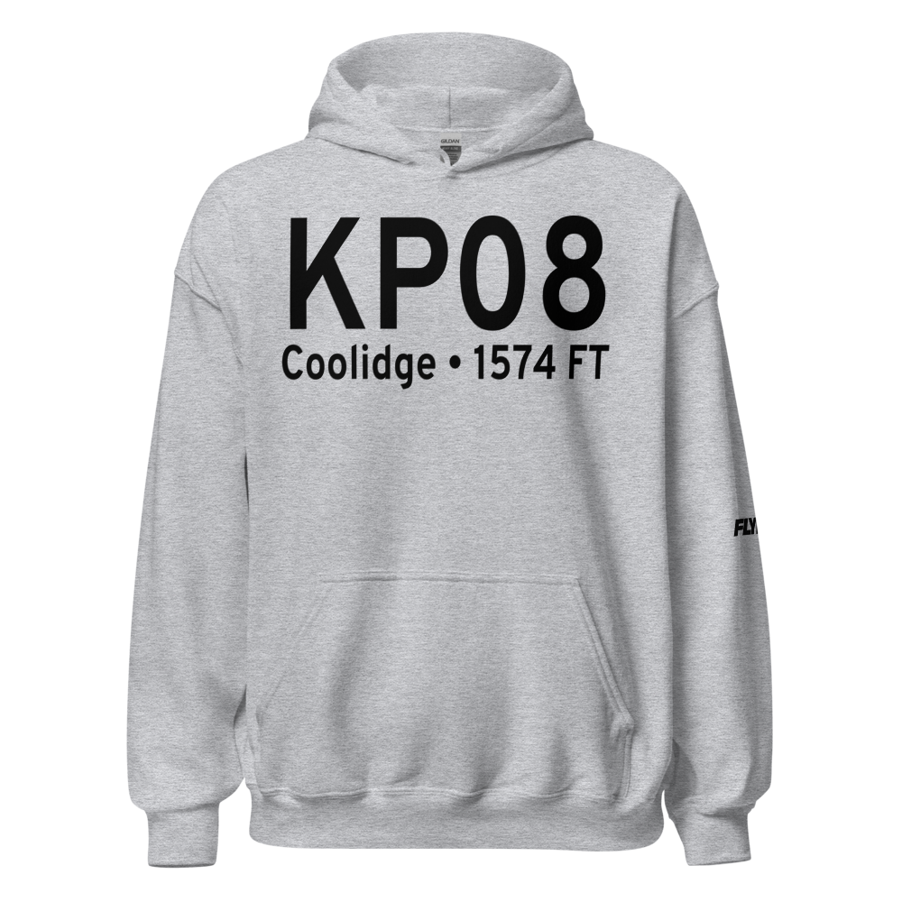 Coolidge Municipal Airport (KP08) ICAO Hoodie Sweatshirt 