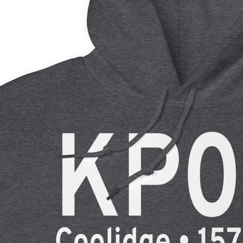 Coolidge Municipal Airport (KP08) ICAO Hoodie Sweatshirt 