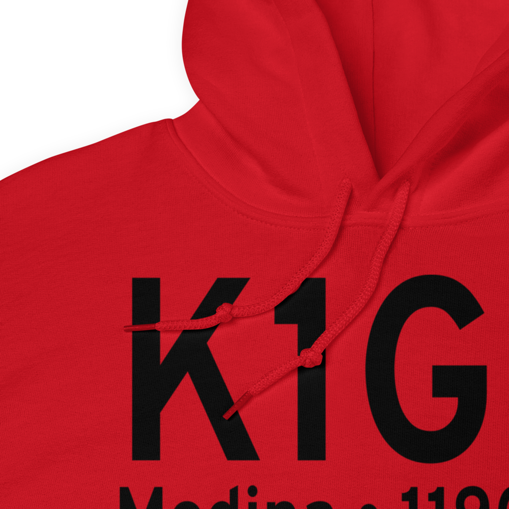 Medina Municipal Airport (K1G5) ICAO Hoodie Sweatshirt 