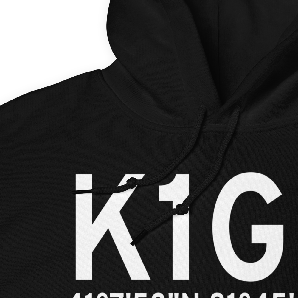 Medina Municipal Airport (K1G5) ICAO Hoodie Sweatshirt 