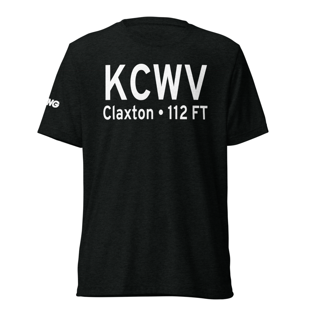 Claxton Evans County Airport (KCWV) ICAO Tri-blend T-Shirt 