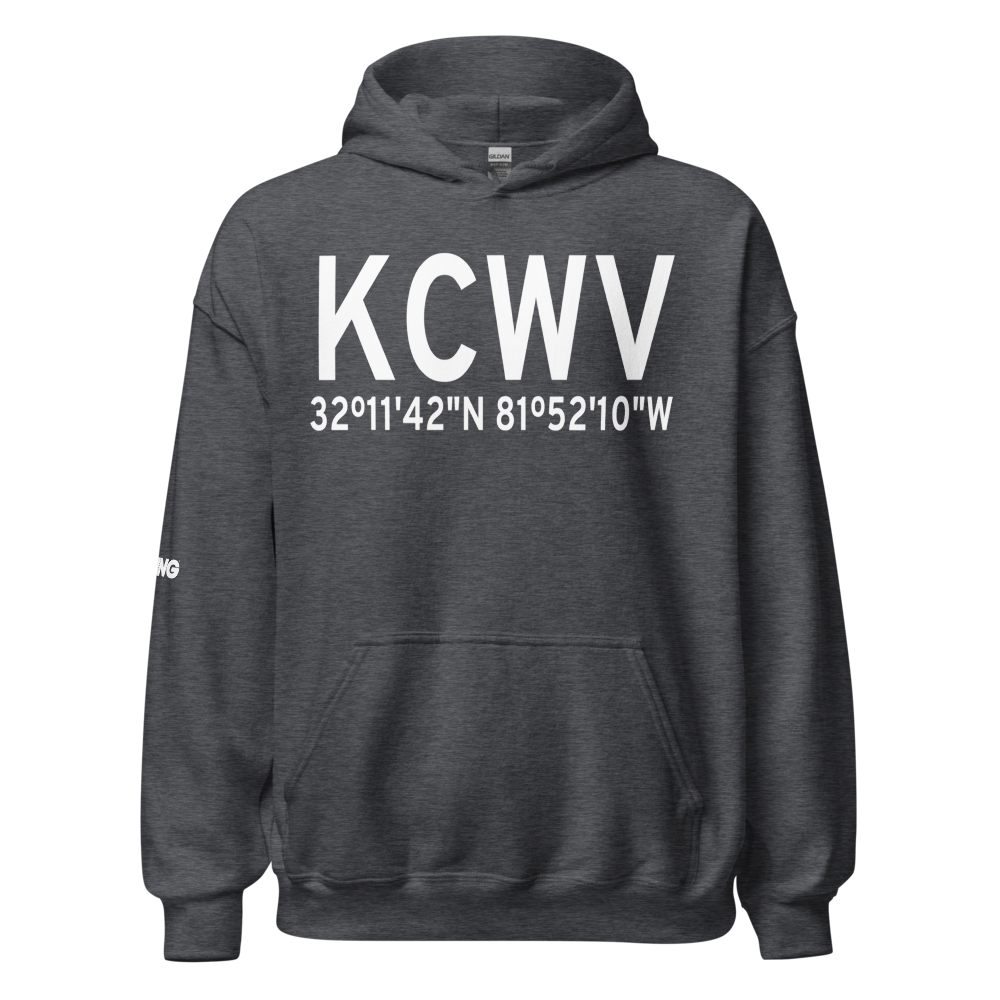 Claxton Evans County Airport (KCWV) ICAO Hoodie Sweatshirt 