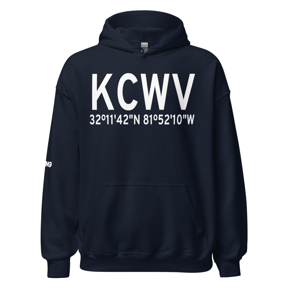 Claxton Evans County Airport (KCWV) ICAO Hoodie Sweatshirt 