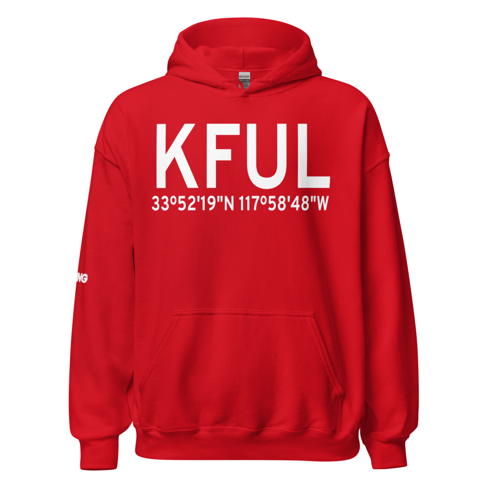 Fullerton Municipal Airport (KFUL) ICAO Hoodie Sweatshirt 
