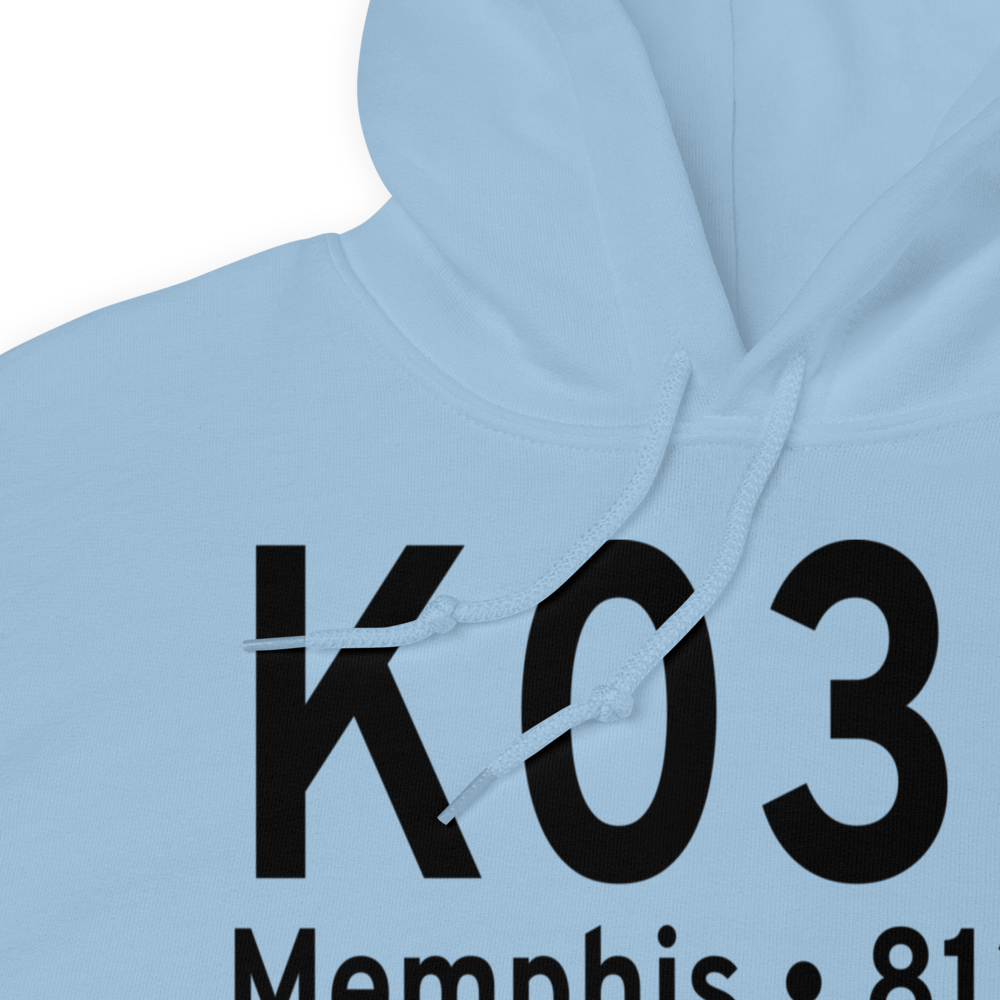 Memphis Memorial Airport (K03D) ICAO Hoodie Sweatshirt 
