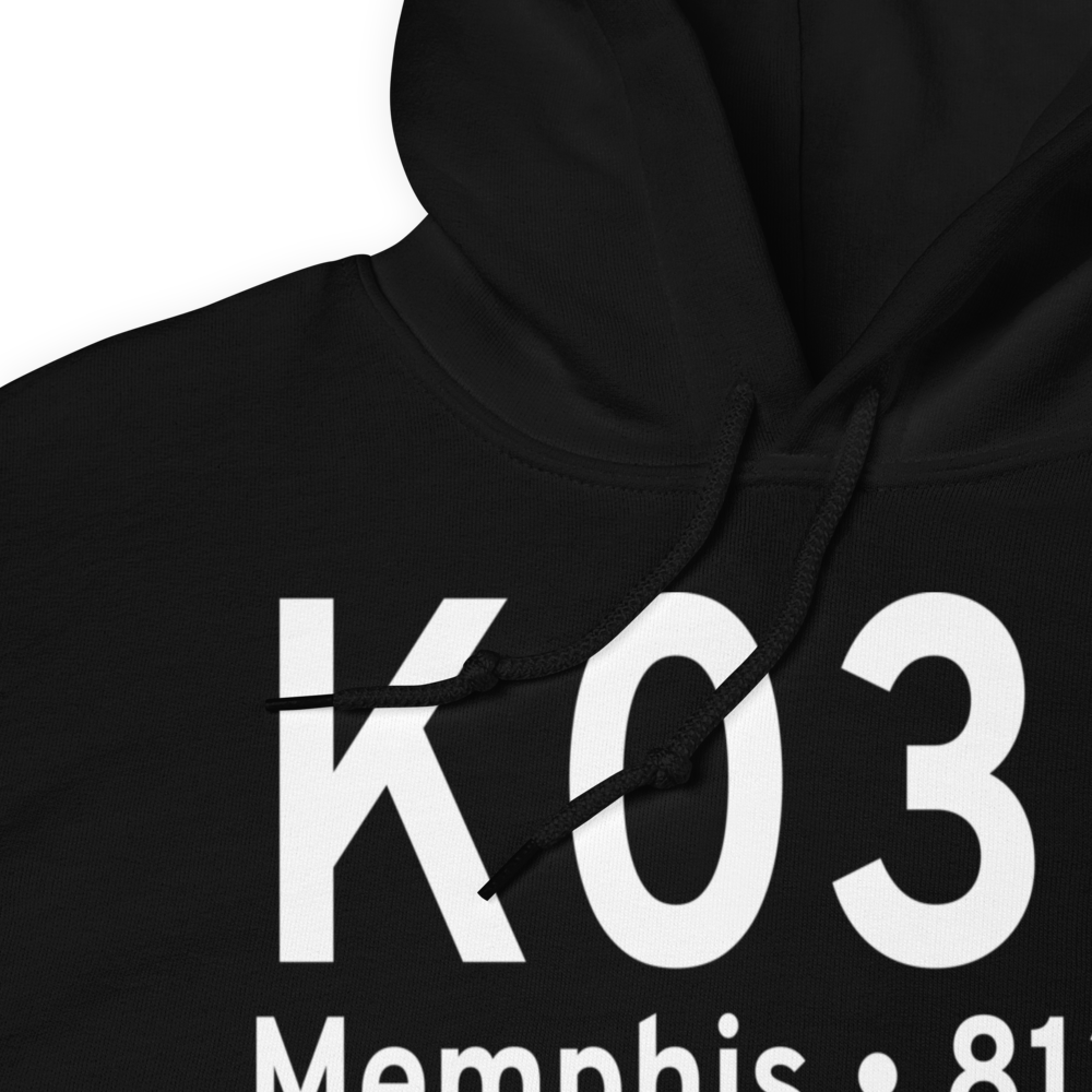 Memphis Memorial Airport (K03D) ICAO Hoodie Sweatshirt 