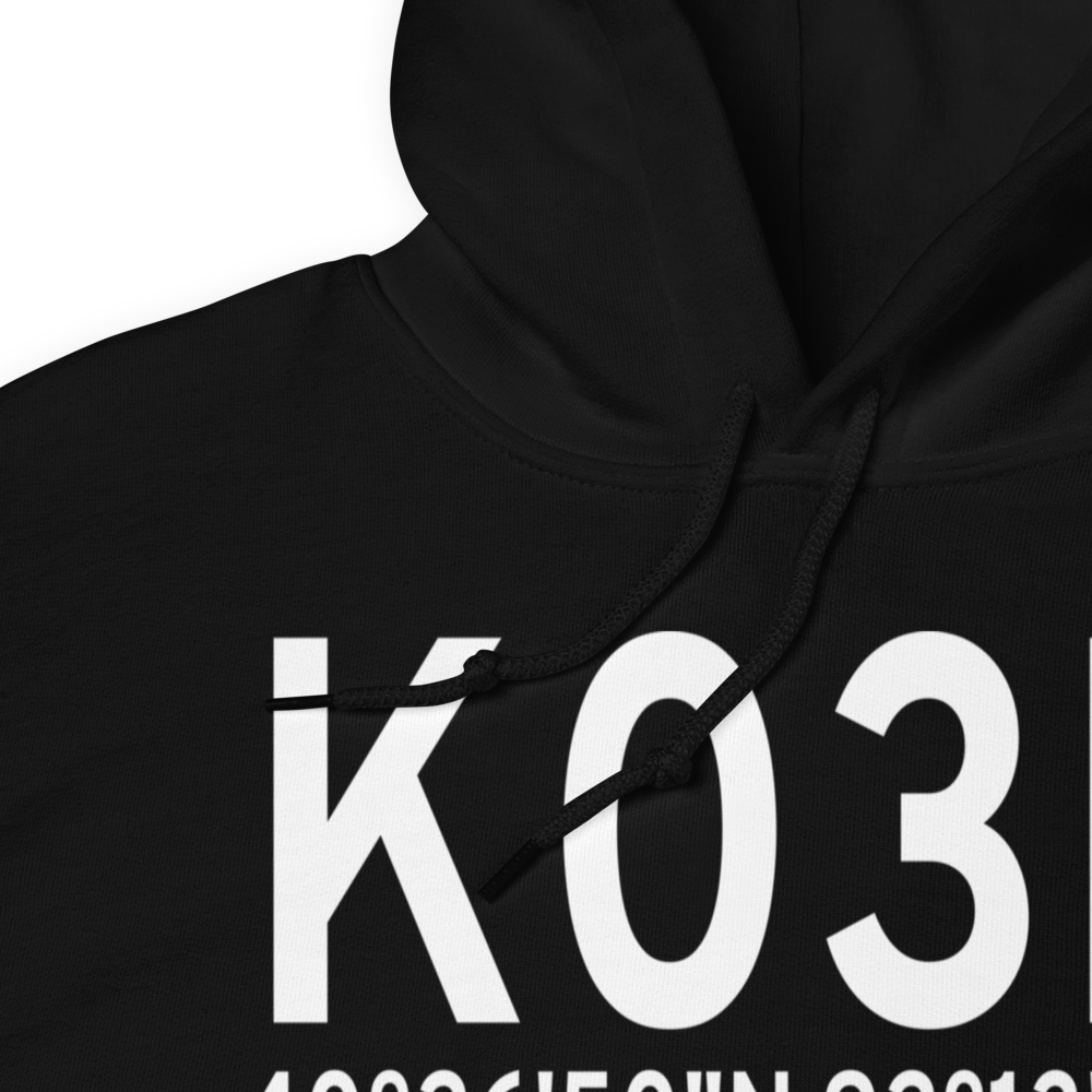 Memphis Memorial Airport (K03D) ICAO Hoodie Sweatshirt 