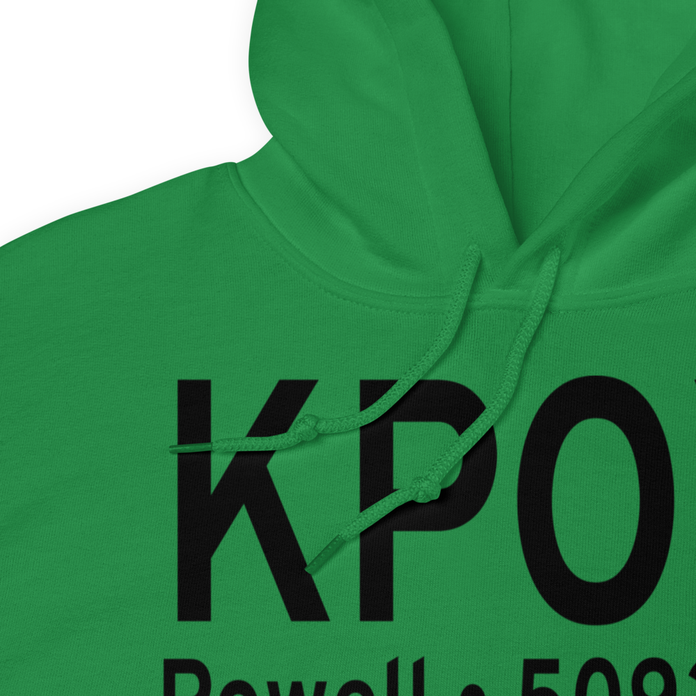 Powell Municipal Airport (KPOY) ICAO Hoodie Sweatshirt 