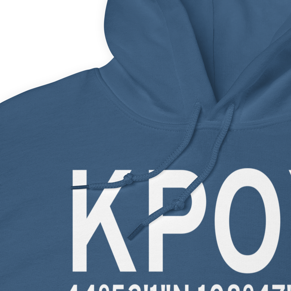 Powell Municipal Airport (KPOY) ICAO Hoodie Sweatshirt 