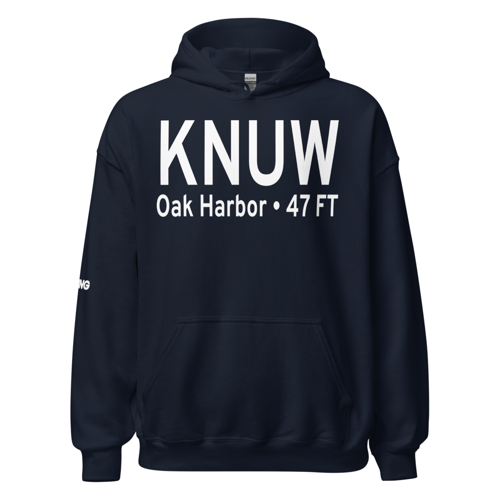 Whidbey Island Naval Air Station (Ault Field) (KNUW) ICAO Hoodie Sweatshirt 