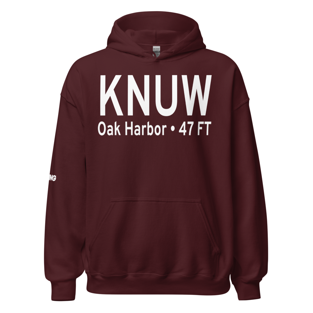 Whidbey Island Naval Air Station (Ault Field) (KNUW) ICAO Hoodie Sweatshirt 