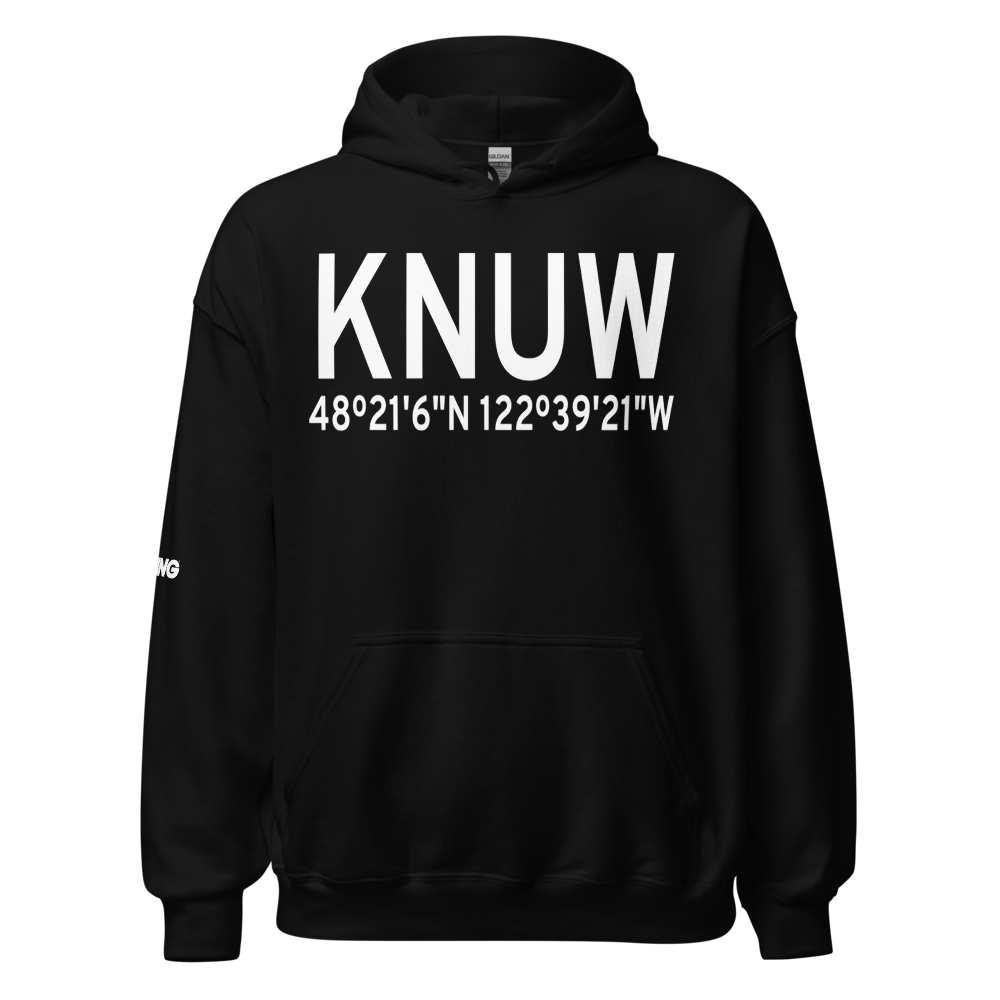 Whidbey Island Naval Air Station (Ault Field) (KNUW) ICAO Hoodie Sweatshirt 