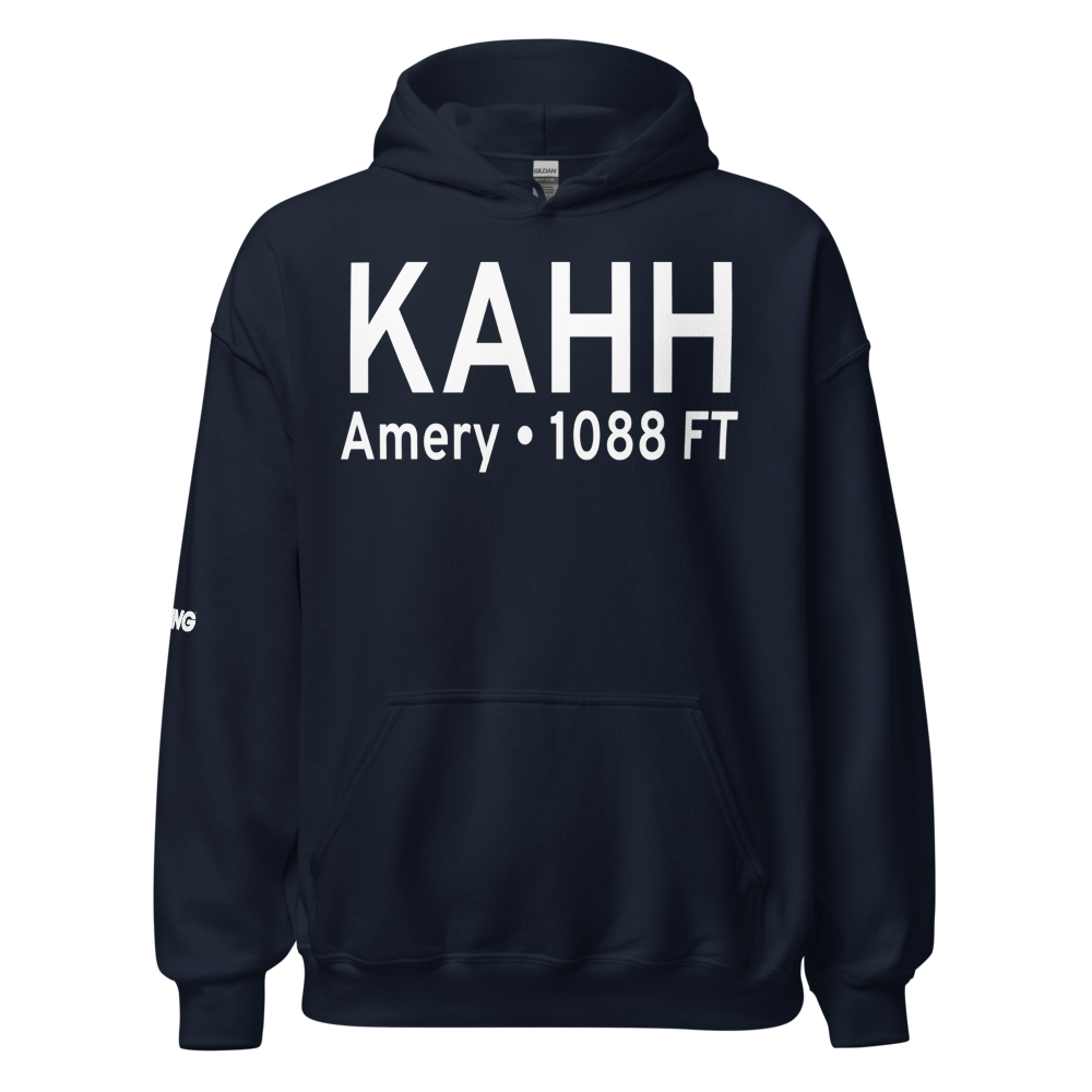 Amery Municipal Airport (KAHH) ICAO Hoodie Sweatshirt 