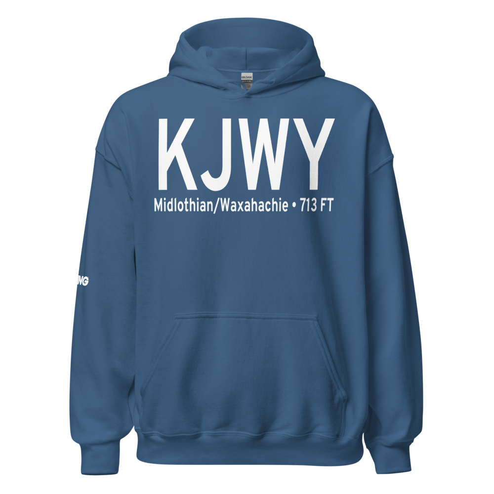 Mid Way Regional Airport (KJWY) ICAO Hoodie Sweatshirt 