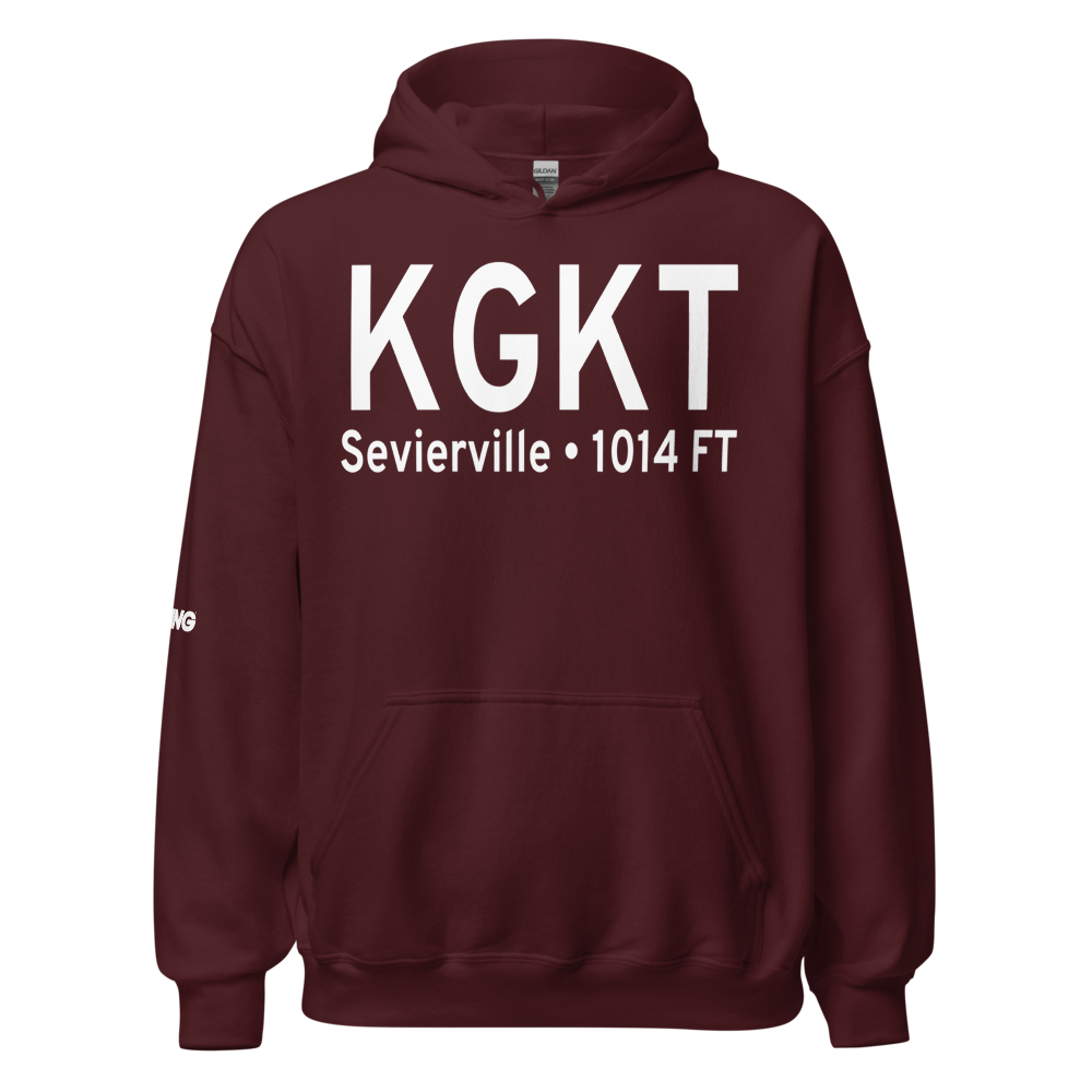 Gatlinburg-Pigeon Forge Airport (KGKT) ICAO Hoodie Sweatshirt 
