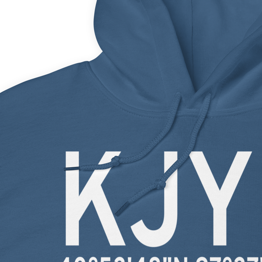 York Municipal Airport (KJYR) ICAO Hoodie Sweatshirt 