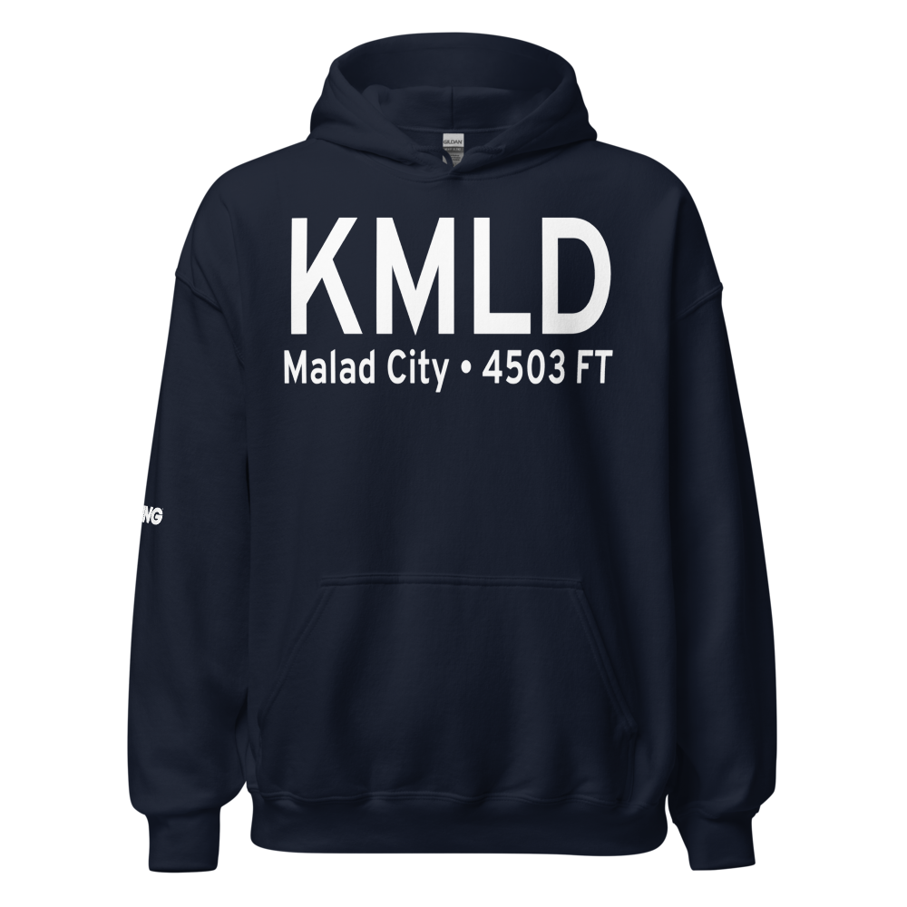 Malad City Airport (KMLD) ICAO Hoodie Sweatshirt 