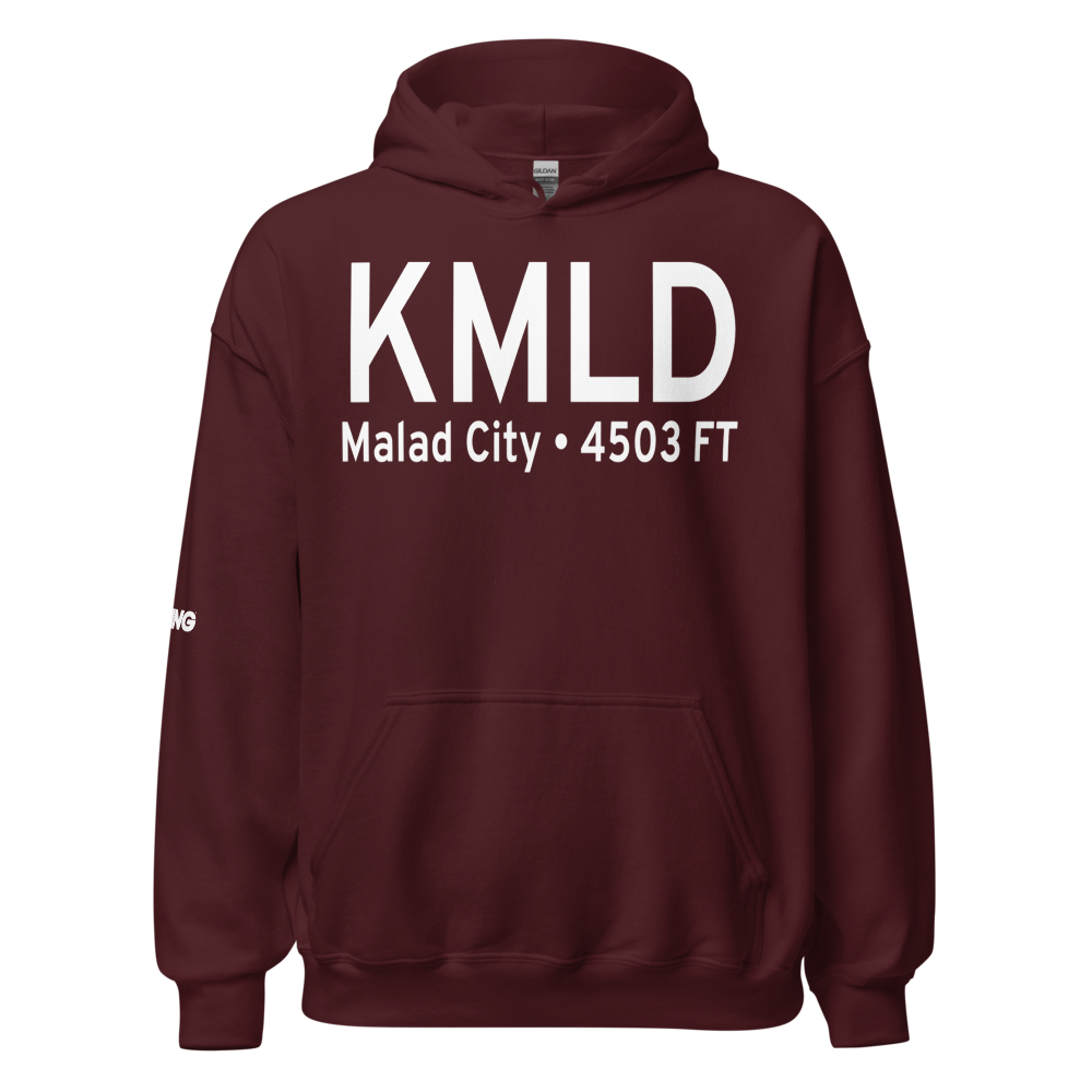Malad City Airport (KMLD) ICAO Hoodie Sweatshirt 